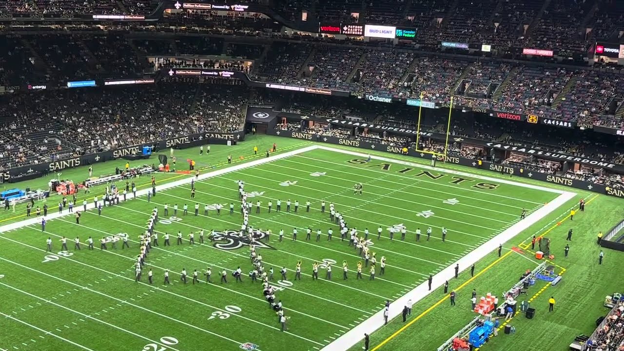St. Augustine High School Marching Band at Saints Vs Broncos Game at Halftime! #halftimeshow #nfl