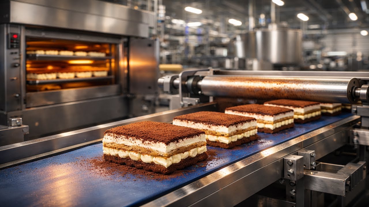 How Tiramisu Is Made in a Modern Factory 🍰🏭 | Inside Mass Dessert Production