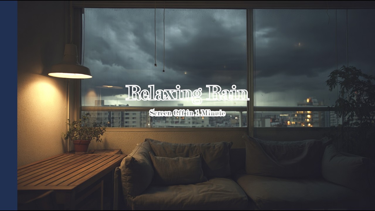창밖에 내리는 비 조용한 시간🌙🌧️| Quiet Rain Outside the Window | Relax Time_InsomRain🎧 [Screen off 1min]