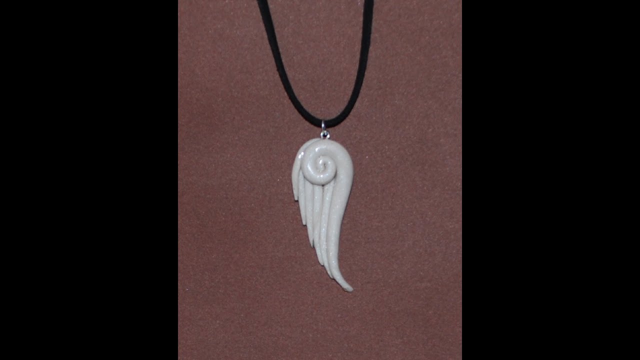 Whimsical Angel Wing Pendant Necklace : Polymer Clay Tutorial