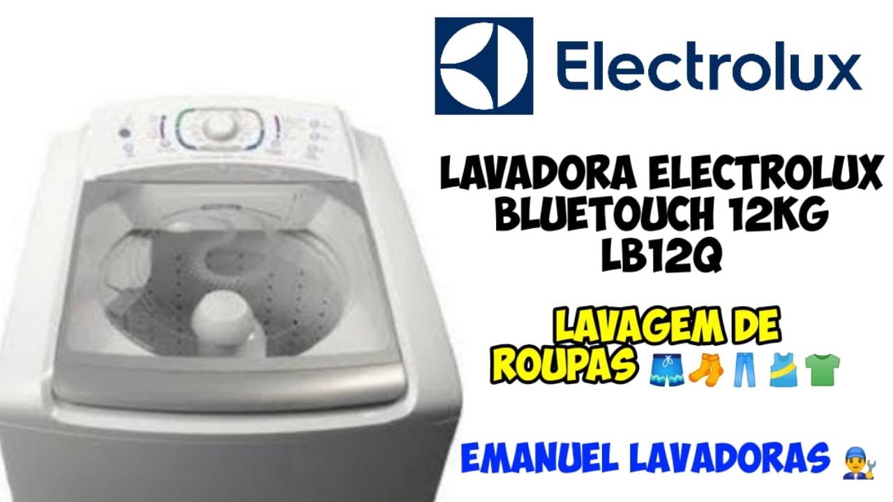 Lavadora Electrolux blue touch 12kg Lb12q roupas de cama 🛌