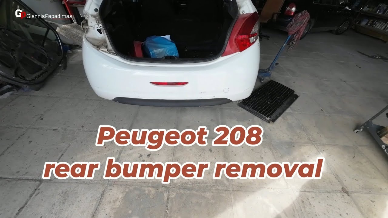 Peugeot 208  rear bumper removal