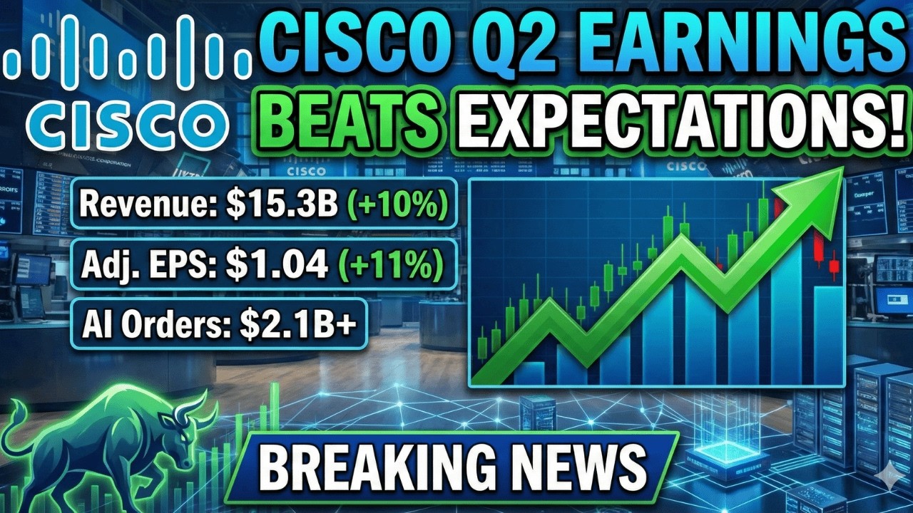 Отчет Cisco (CSCO) за 2 квартал 2026 года: заказы на продукцию ИИ выросли до 2 млрд долларов, но ...