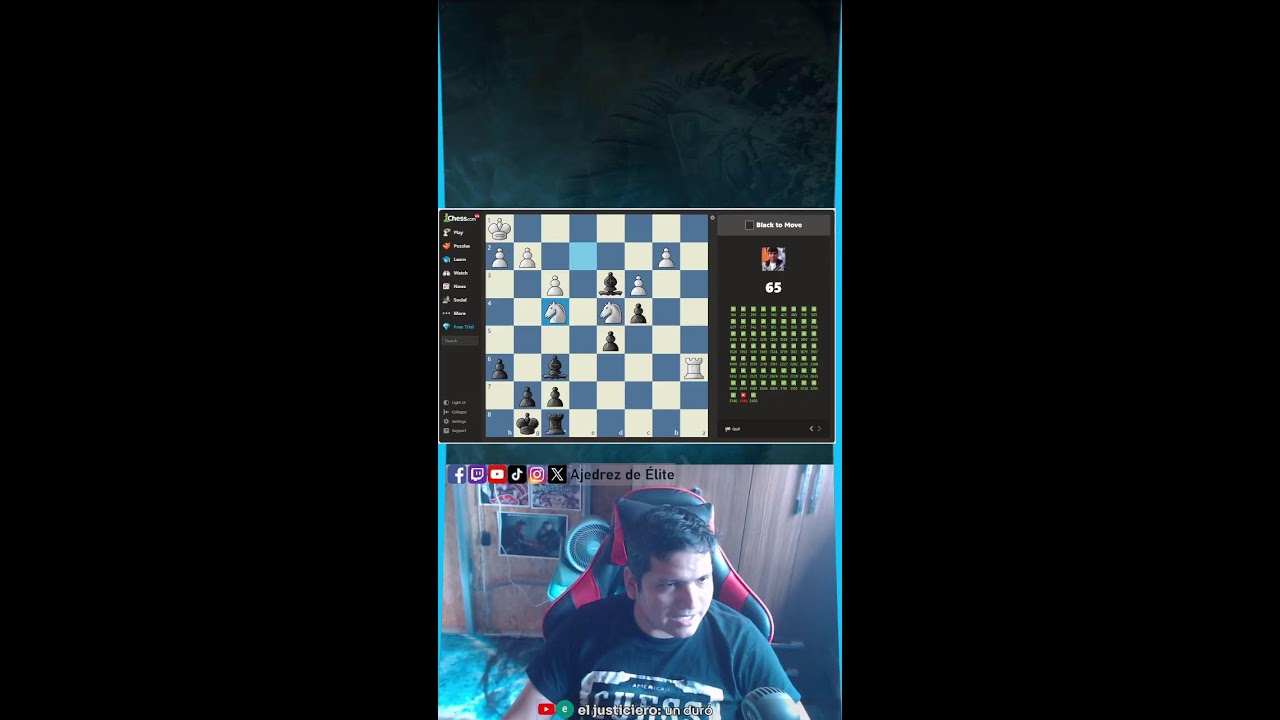 E.N. Ralph Panitz resolviendo ejercicios de Puzzle Rush en chess.com