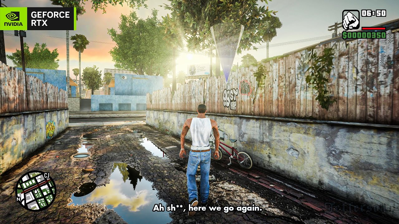 GTA San Andreas RTX 4090: геймплей «Первая миссия» в 4K! Графический мод GTA SA Remastered