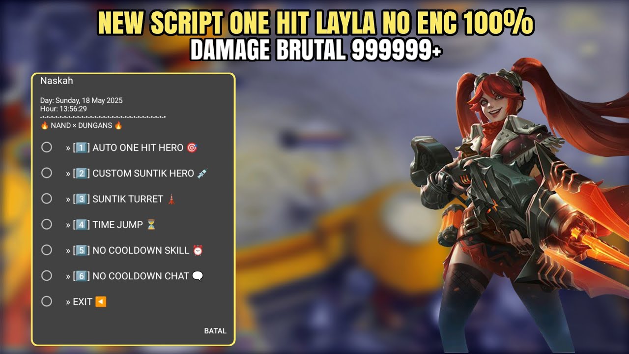 NEW ! Script Game Guardian One Hit Hero Layla ( DAMAGE BRUTAL )