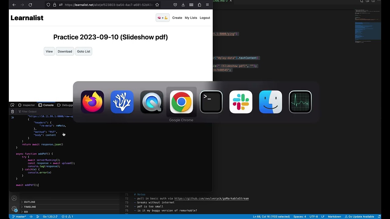 Import pdf onto my remarkable tablet via learnalist.net