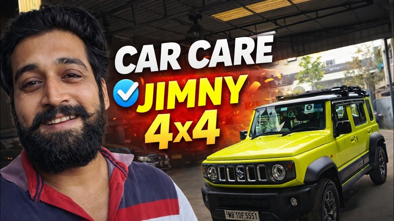 Time for Car Care 💚 #jimny #adventurerarpan #bengalivlog #carservice #marutisuzuki