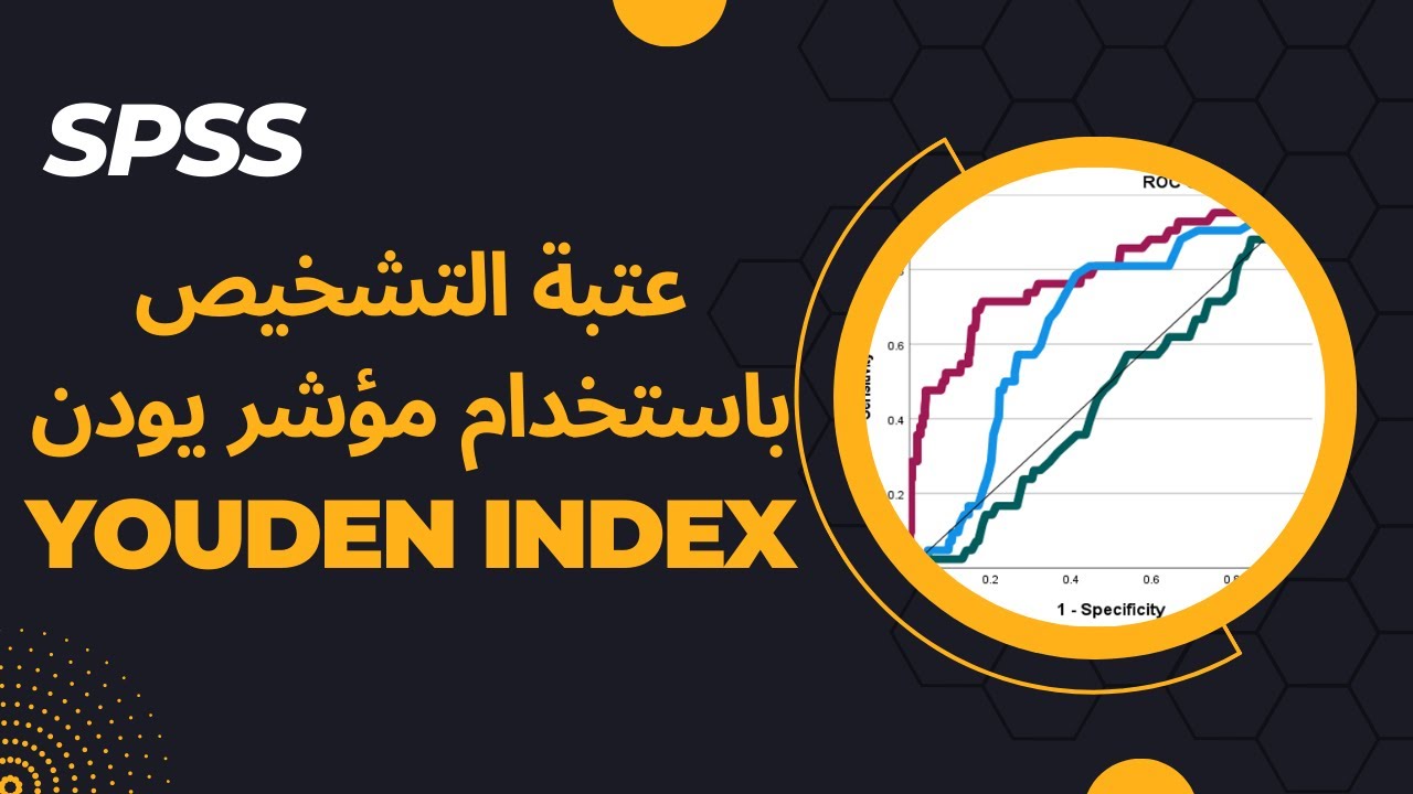 عتبة تشخيص مؤشر يودن (خاصية تشغيل المستقبل) - Optimal threshold using Youden index ROC curve SPSS