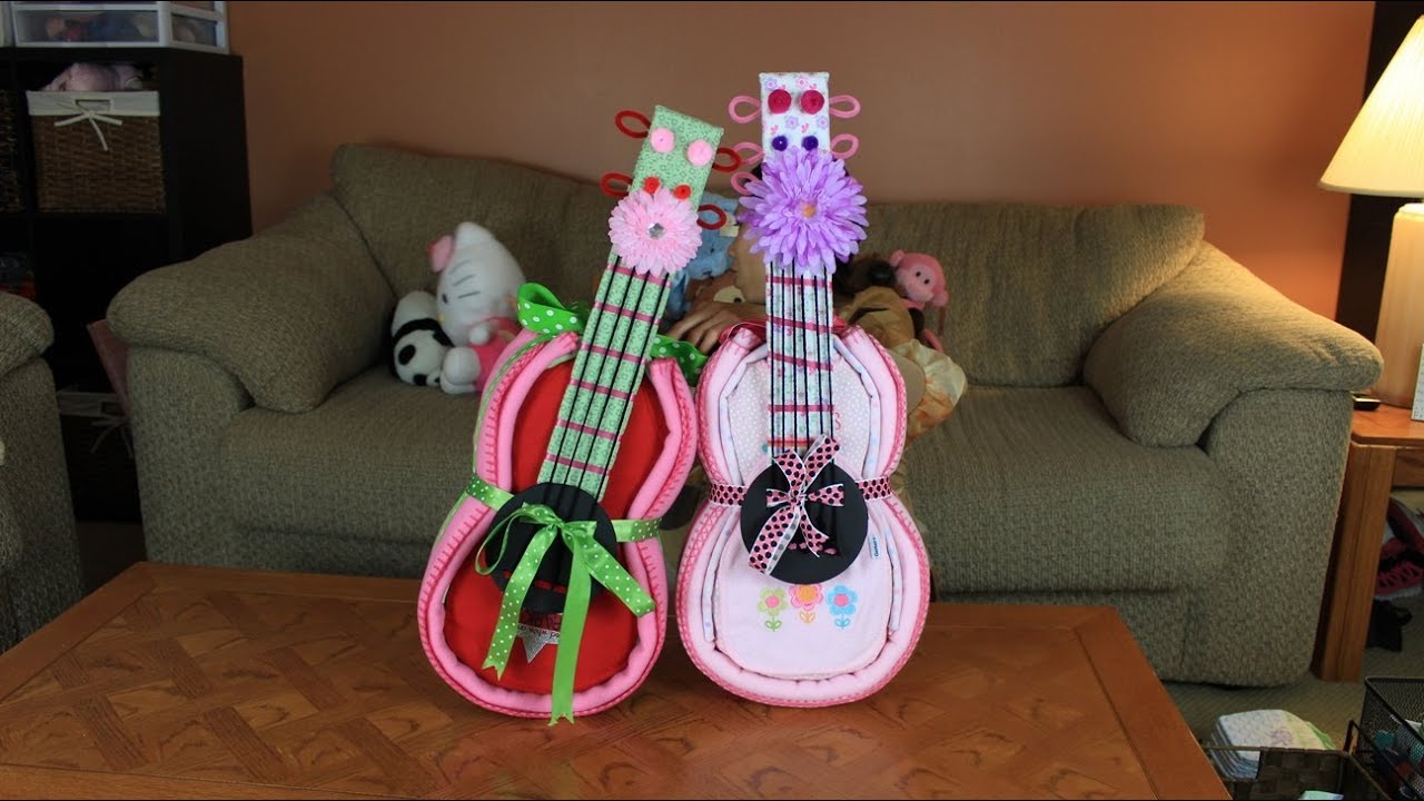 Guitar Diaper Cake (How To Make)