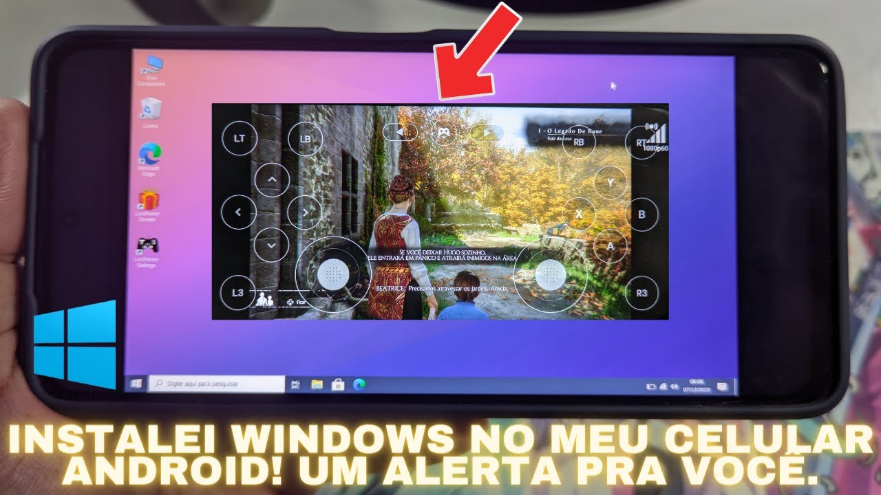O QUE N&Atilde;O TE CONTARAM SOBRE INSTALAR WINDOWS NO CELULAR ANDROID!