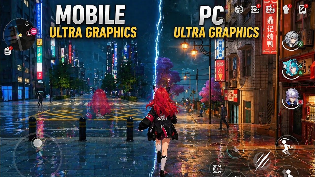 NTE PC vs Mobile Ultra Graphics Comparison! 4K Gameplay Difference is Insane