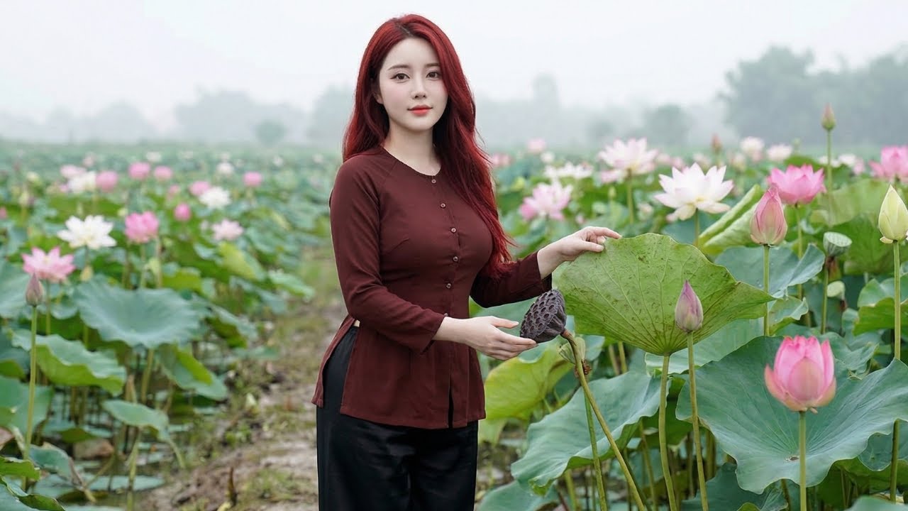Lotus Harvest: Handcrafting Traditional Sweet Soup & Flower Cakes | Nature Sounds ASMR