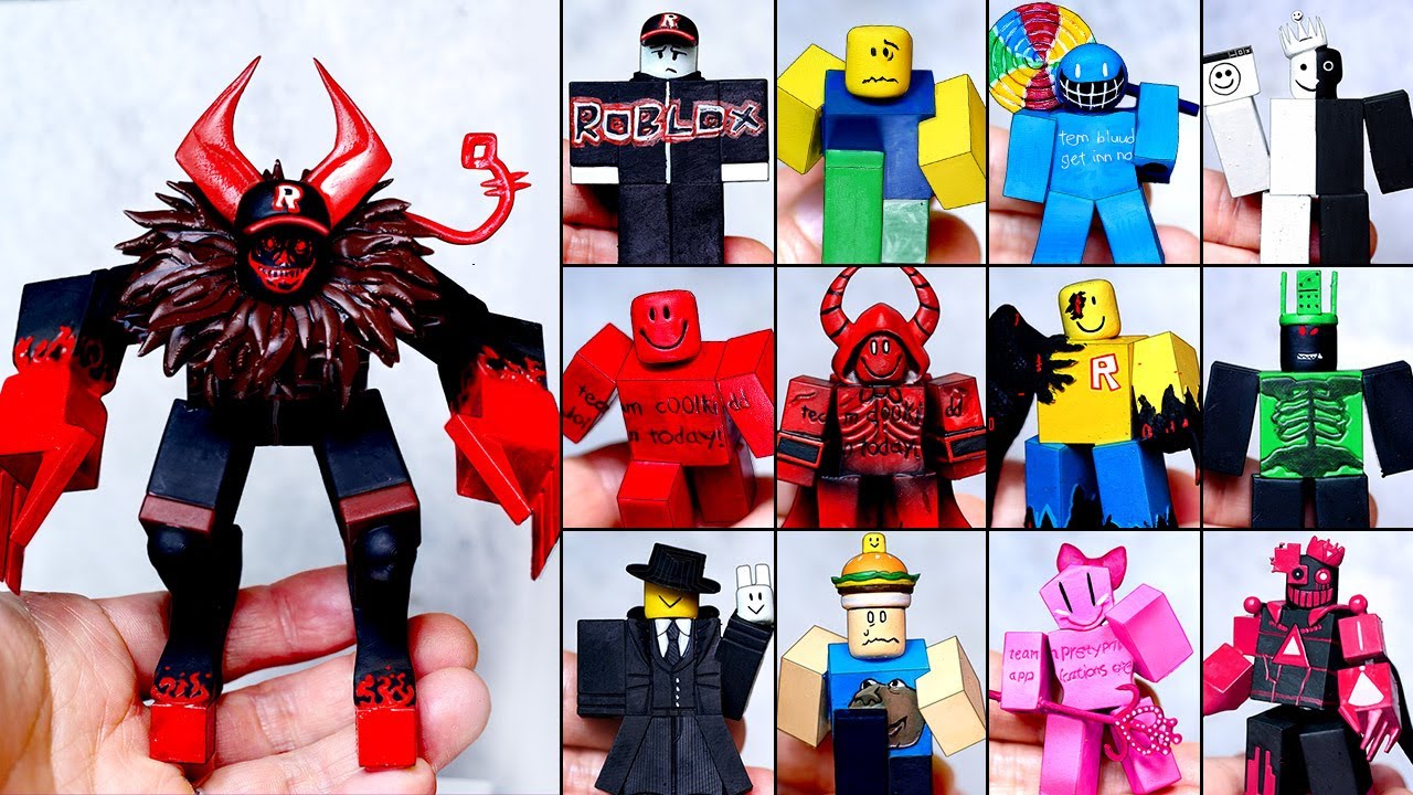 [Roblox]Making Forsaken Guest 666 & Other Characters Sculptures Timelapse