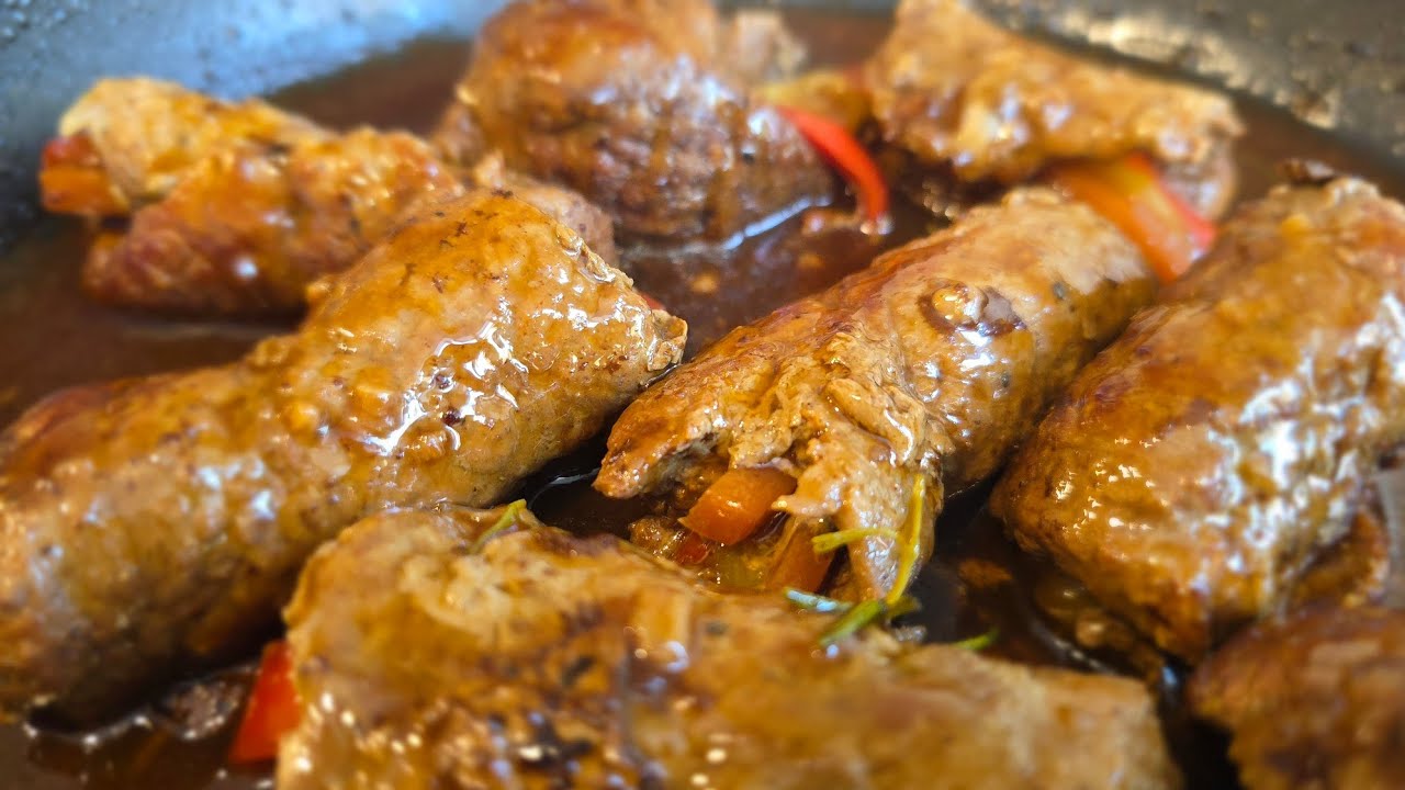 КАК ВКУСНО ПРИГОТОВИТЬ ГОВЯДИНУ,  ОДИН ИЗ СПОСОБОВ | МЯСНЫЕ РУЛЕТИКИ В СОЕВОМ СОУСЕ #рулетикимясные