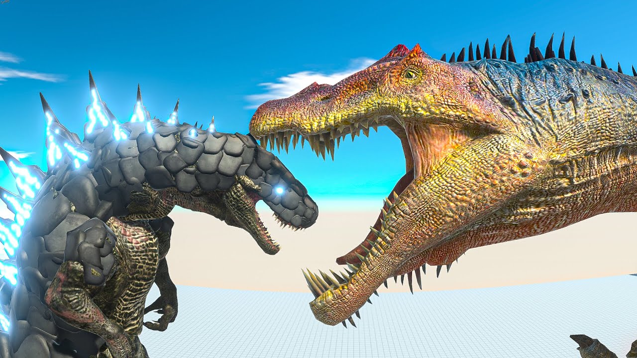 Godzilla Fights Giant Spinosaurus - Animal Revolt Battle Simulator