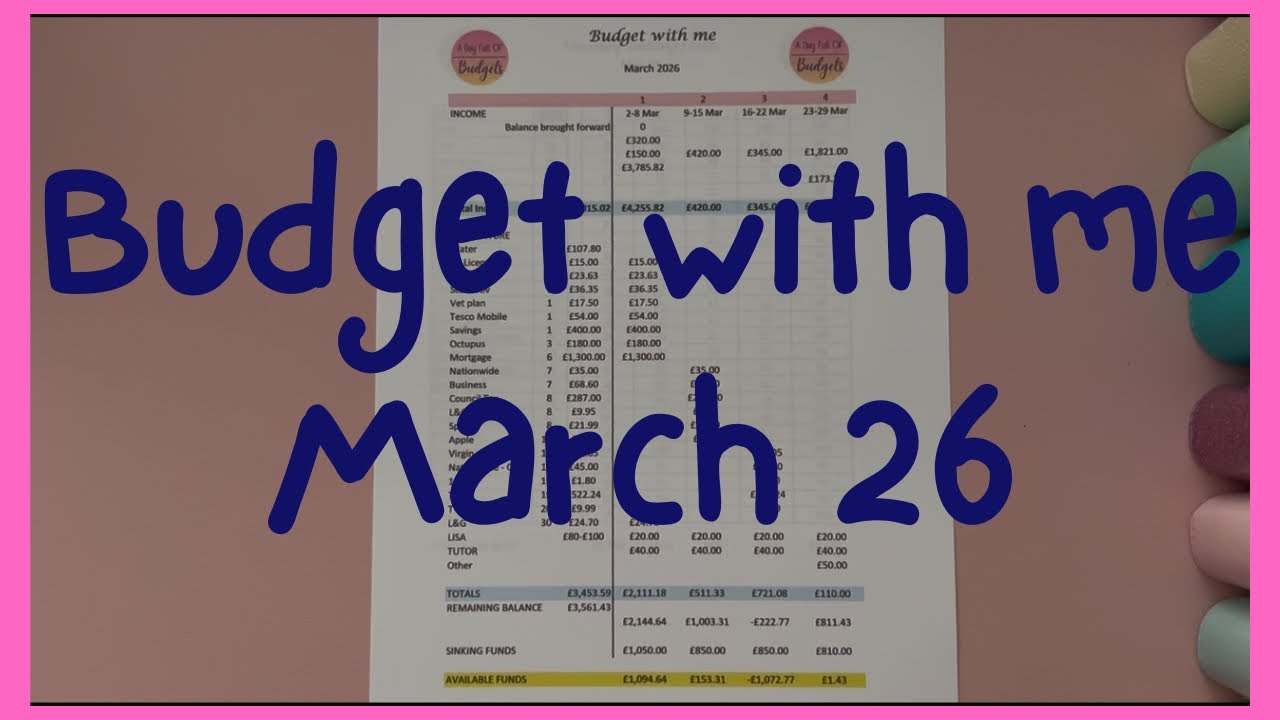 Budget with me March 26 💛 High income 💛 Household budget 💛 Family of 5 💛 Uk Budget 💕