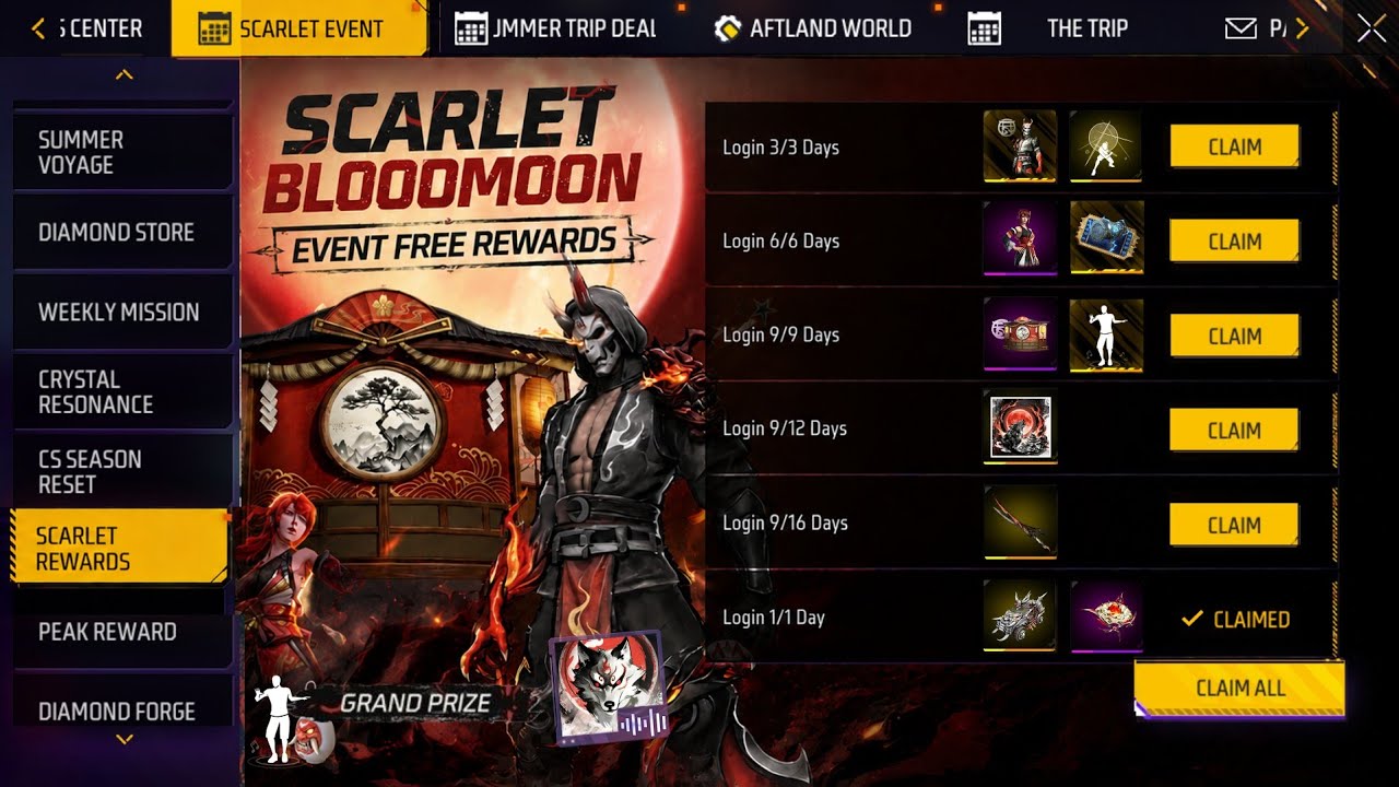 SCARLET BLOODMOON EVENT FREE REWARDS🔥 -