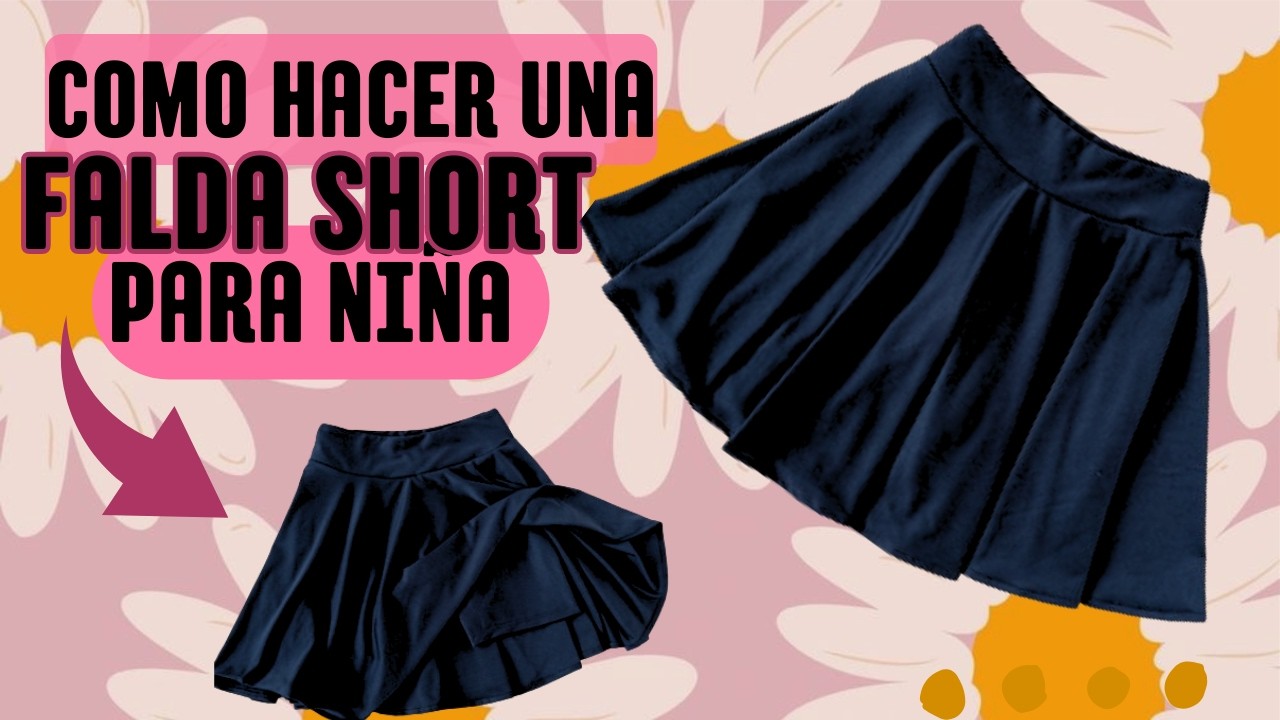 como hacer una falda short para niña
