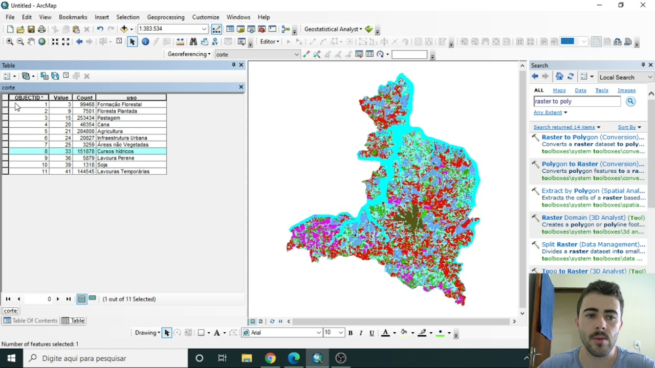ArcGIS - Calculando área de uma Raster - Ferramenta Zonal Geometry as Table