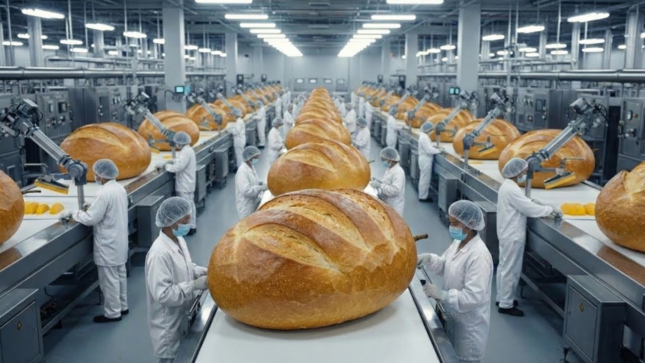 Inside The Bread Factory How Thousands of Loaves Are Baked  Every Hour (Full Process)