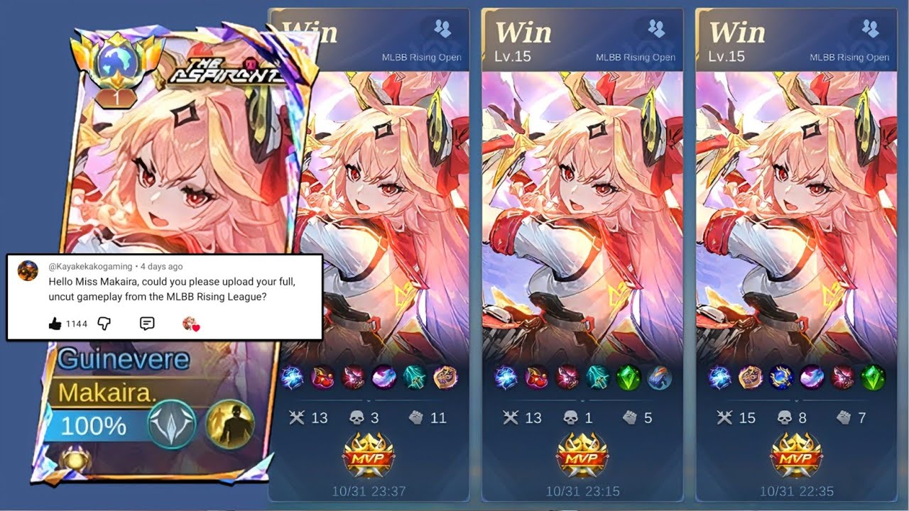 КОГДА GUINEVERE ASPIRANT ВОЙДЕТ В MLBB RISING LEAGUE!! - БЕЗ ВЫРЕЗАННОГО ПОЛНОГО ГЕЙМПЛЕЙСА!! (Au...