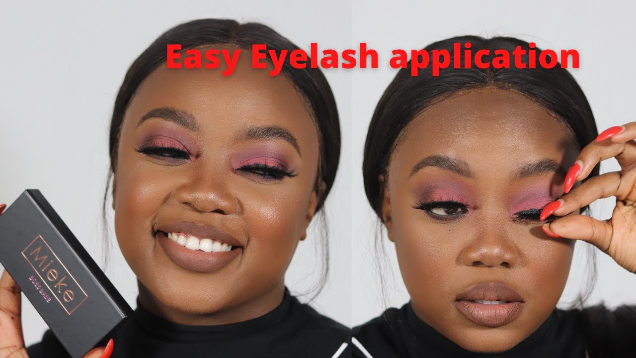 HOW TO APPLY FALSE EYELASHES FOR BEGINNERS | MAGNETIC LASHES FT MIEKE LASHES| SOUTH AFRICAN YOUTUBER