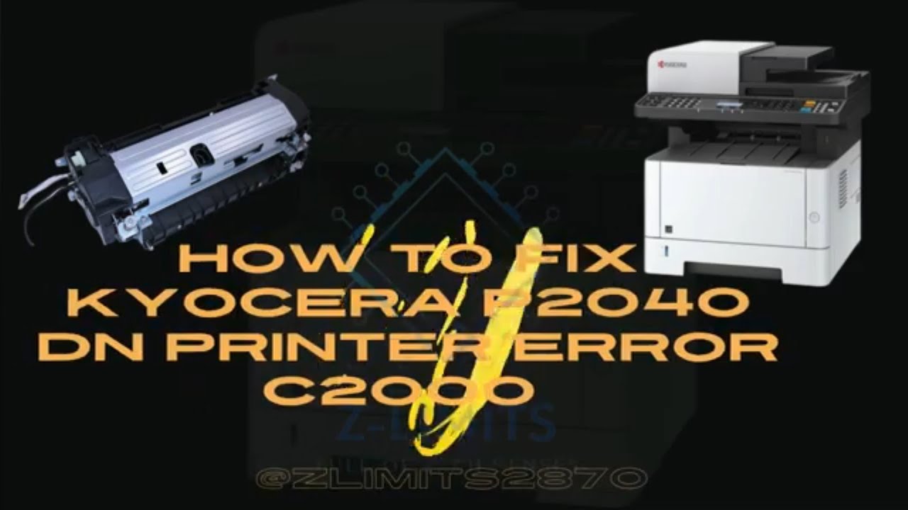HOW TO FIX KYOCERA P2040DN PRINTER ERROR C2000#printer #kyocera