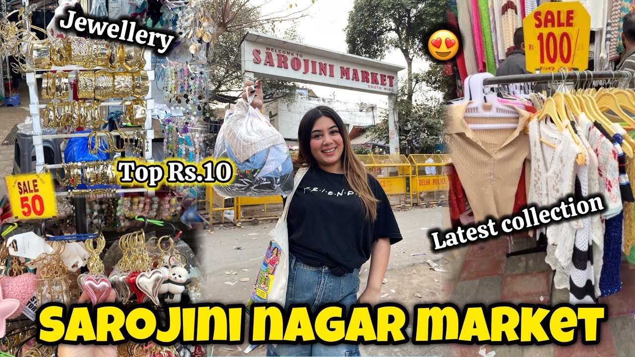 SAROJINI NAGAR Market Starting ₹10 😍 Everything Under ₹100 *Tops, Dresses, Shorts* Try On Haul 