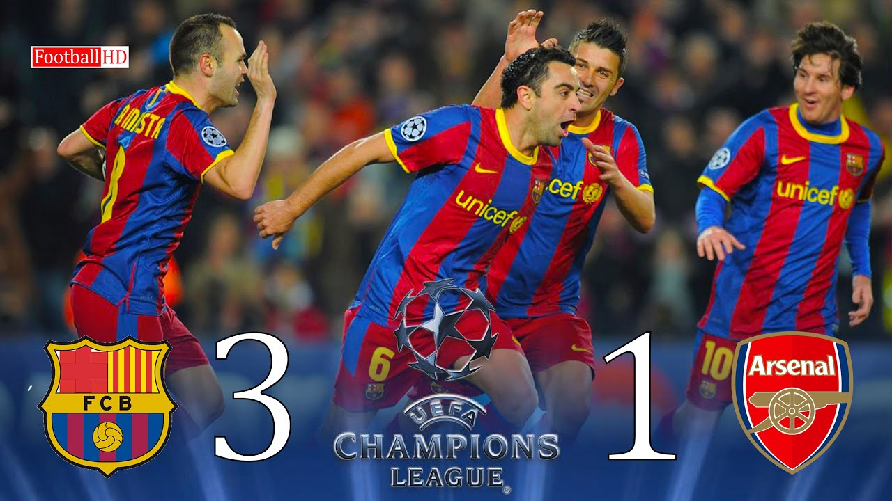 Barcelona 3×1 Arsenal UCL Round Of 16 2011 HD 🎤 رؤف خليف