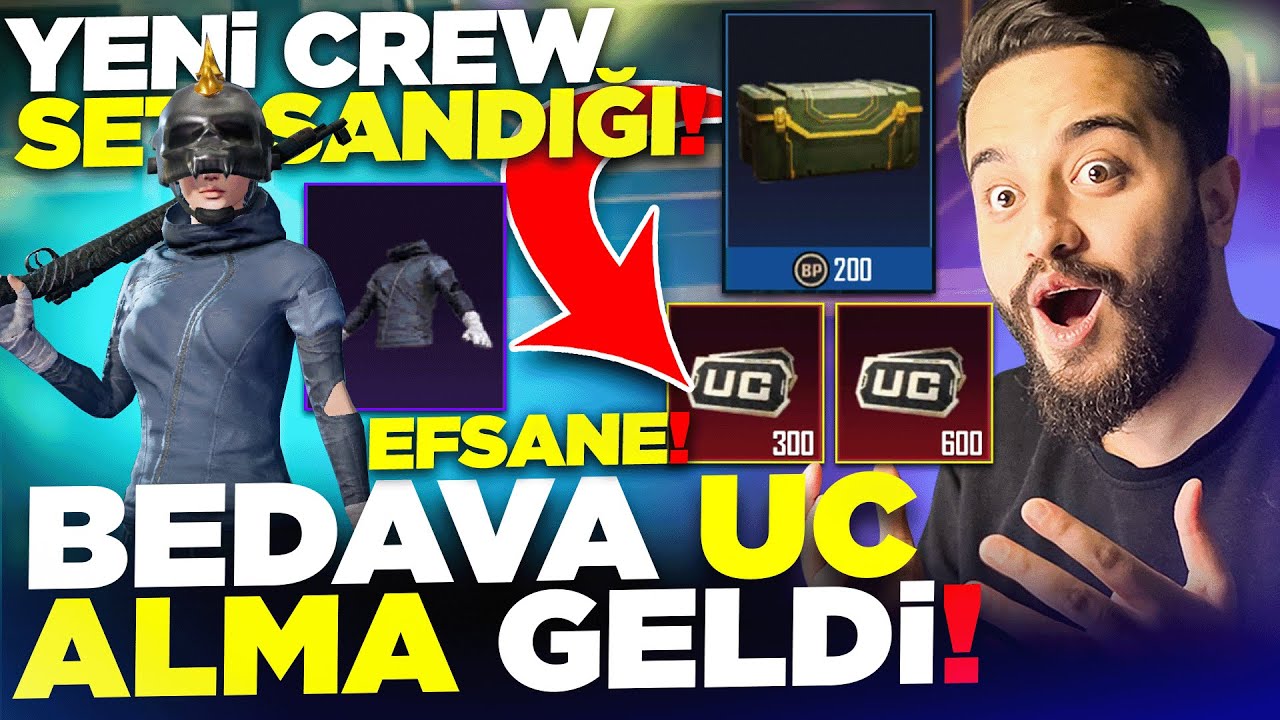 BEDAVA UC ALMA GELMİŞ! BP SANDIĞINDAN UC ÇIKIYOR! YENİ CREW SETİ SANDIĞI! PUBG Mobile