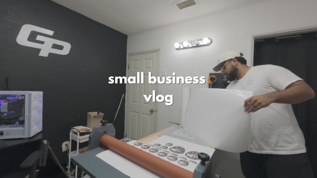 At-Home Sticker Shop Vlog: Day in My Life Making Stickers with Graphtec & Roland BN20A