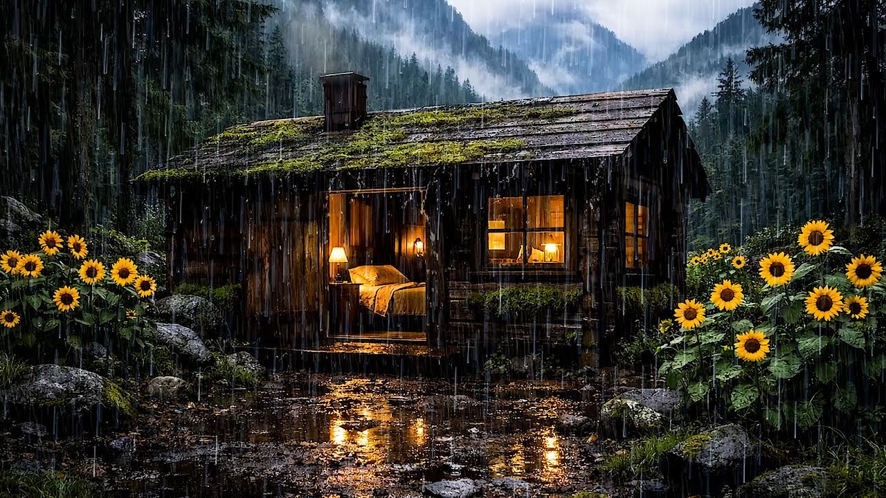 Relaxing Soft Piano by the Rain – Meditation & Calm Night Sounds