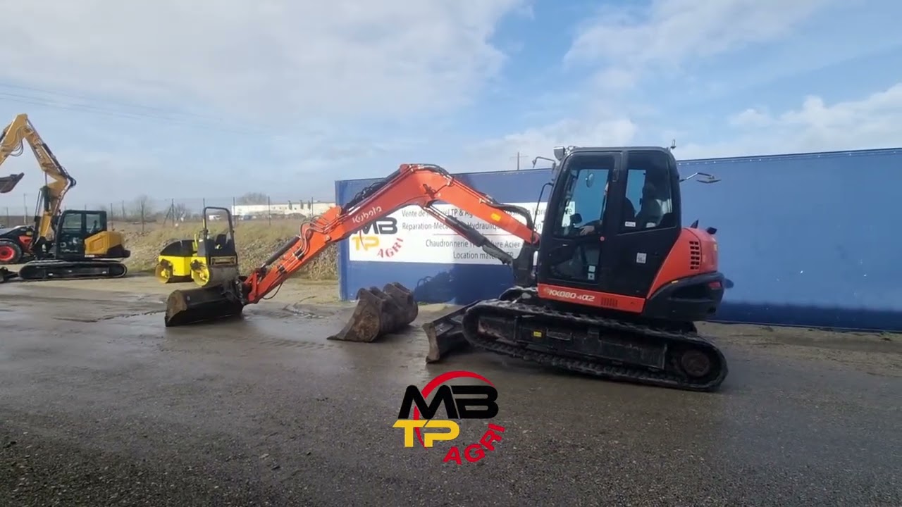 Démonstration Pelleteuse Kubota KX 080-4A2