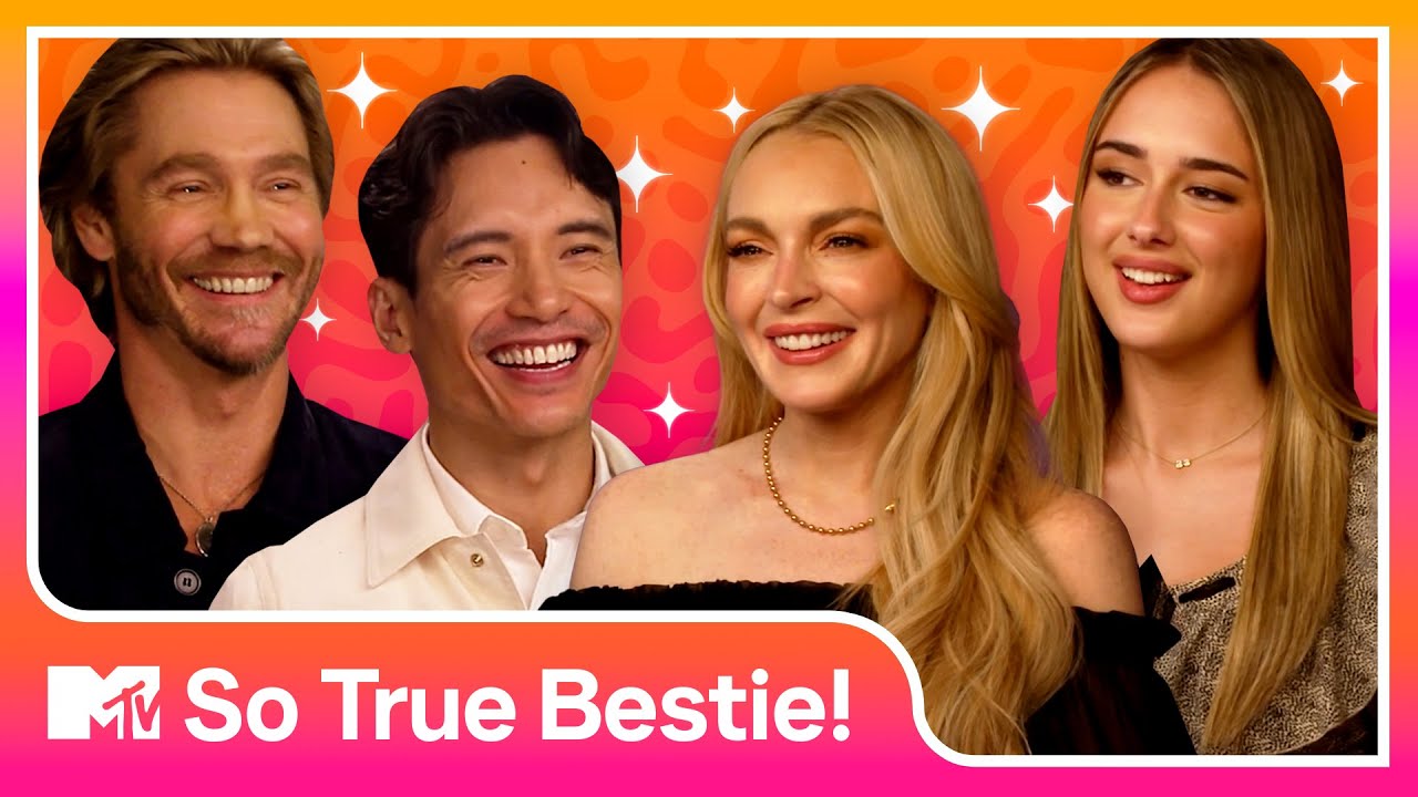 “You Were A Stripper?!” 🤣 Lindsay Lohan & Freakier Friday Cast Play So True Bestie! | MTV Movies
