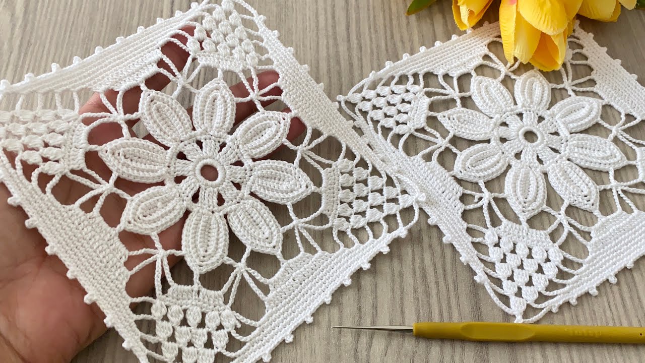 EXTRAORDINARY Square Crochet Motif Pattern❗️How to Make Step by Step