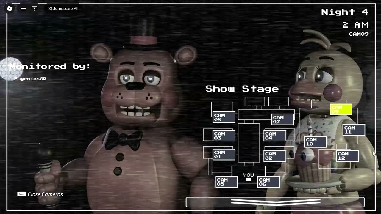 foxy stuck in wall fnaf 2 night 4 (fnaf co:op)