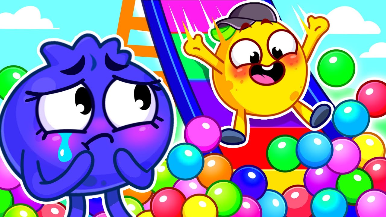 Slide Adventure Safety and Sharing with Pit and Penny Tales | Kids Songs and Nursery Rhymes! #kids
