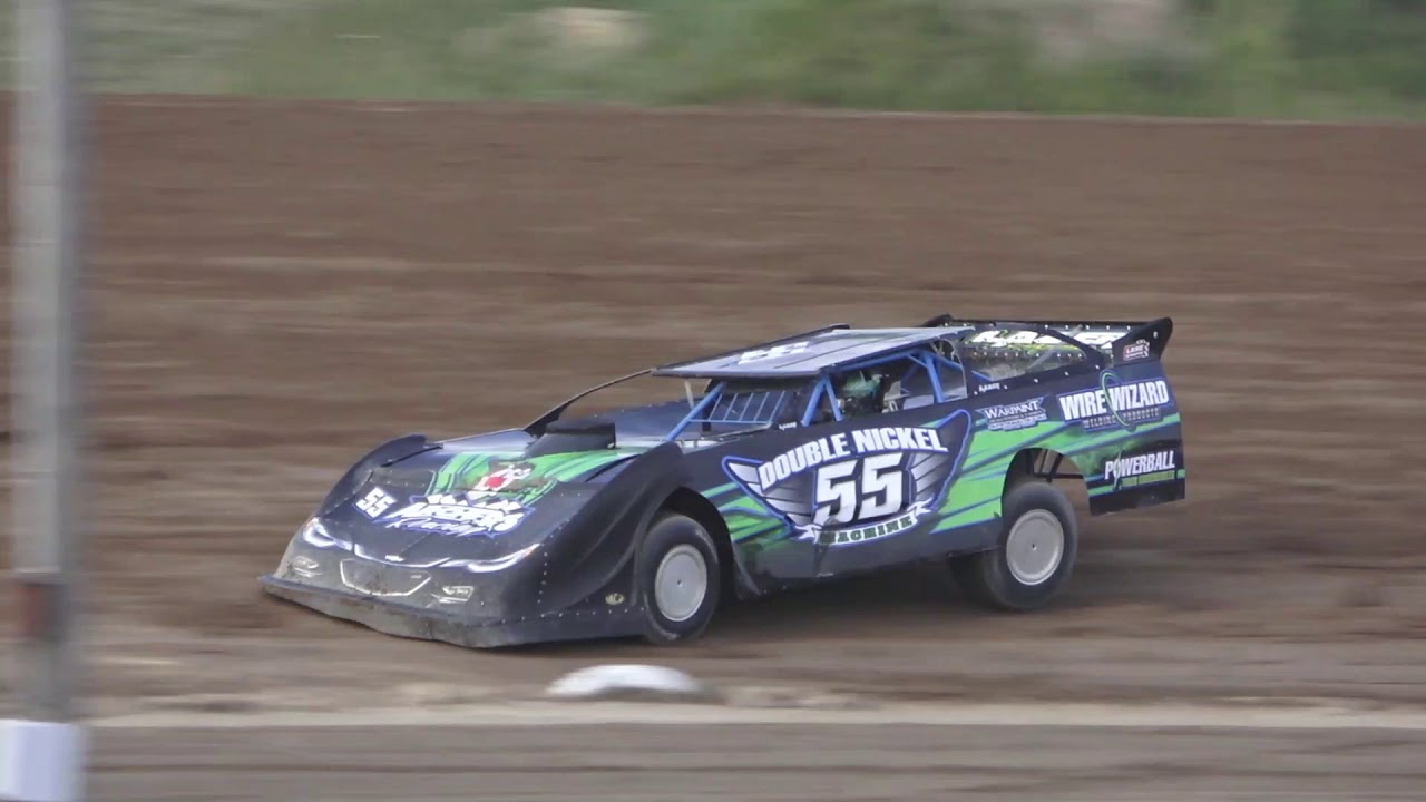 Late Model Make-up Feature at Crystal Motor Speedway, Michigan on 08-10-2019!
