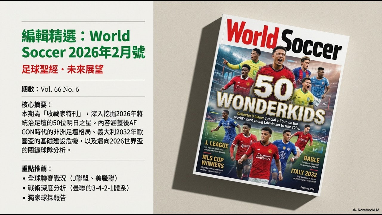 【2026足壇前瞻】統治未來！50大天才新星點評 ＆ 全球足壇震撼看點