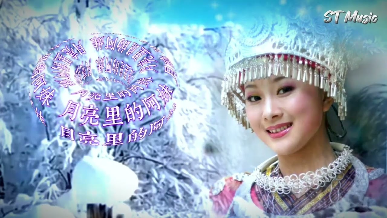 伤感情歌《月亮里的阿妹》【想你想你真的好想你  一天想你一万回】（动态歌词/Lyrics ）
