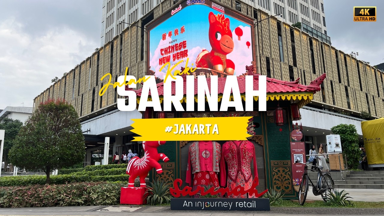 [4K] Explore Jakarta Sore Hari Itu Canduu! Bundaran HI ke Sarinah Menjelang Imlek 🏮