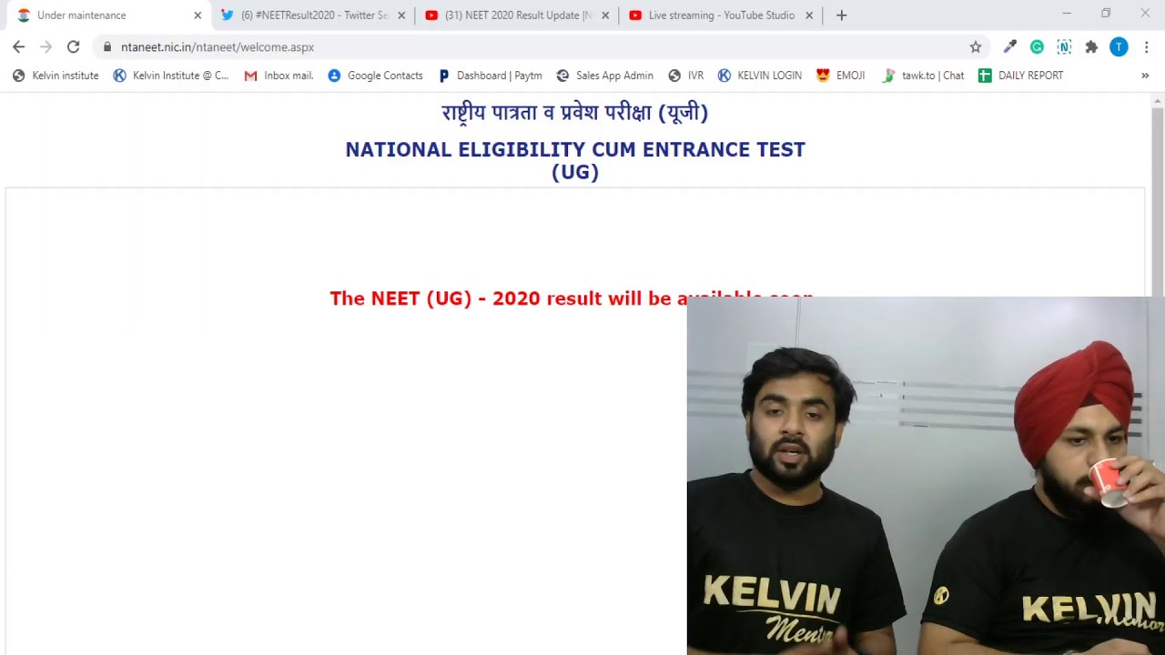NEET LIVE RESULT 2020