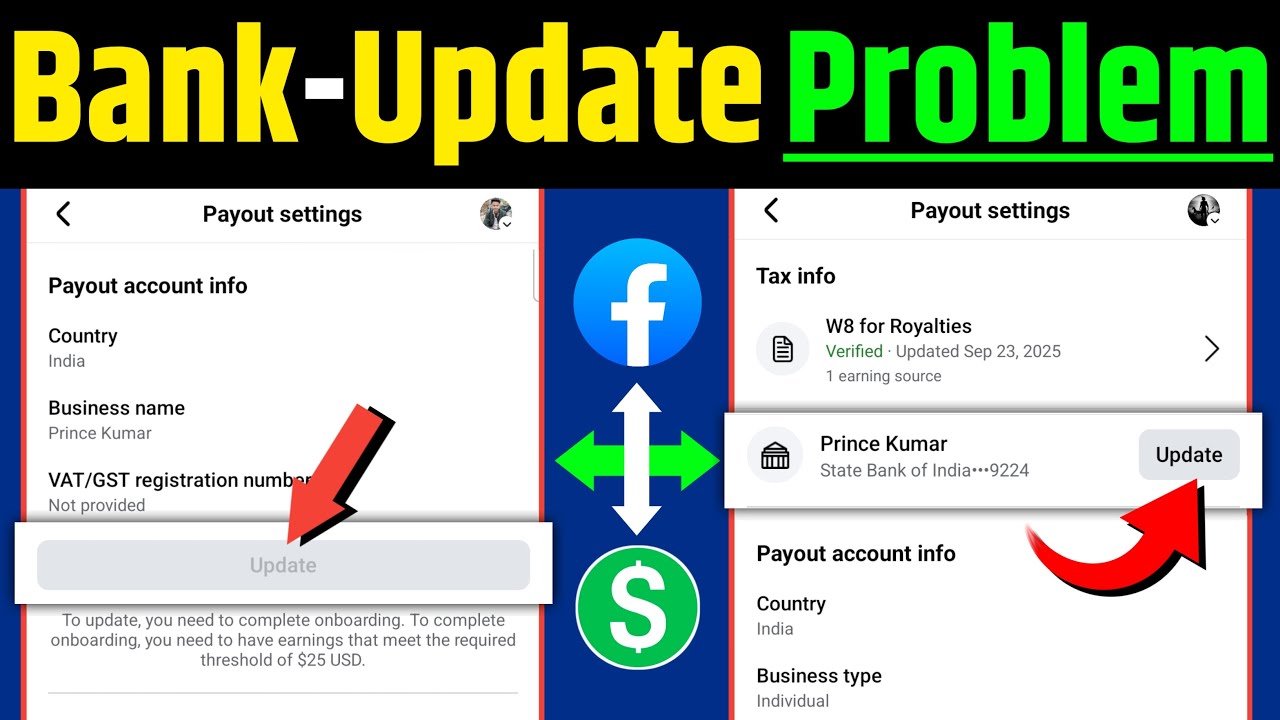 Facebook Payout Update Problem | Facebook Payout me Bank Account kaise Add Karen