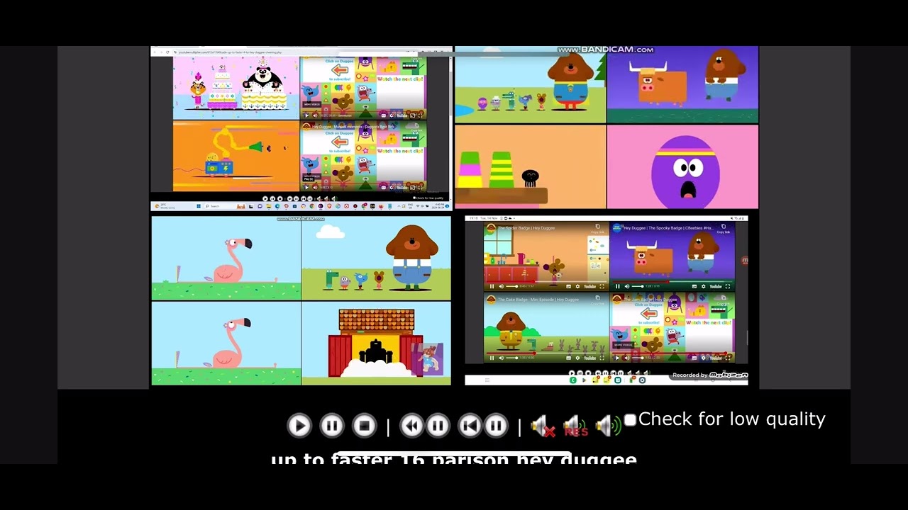 up to faster 16 parison to hey duggee