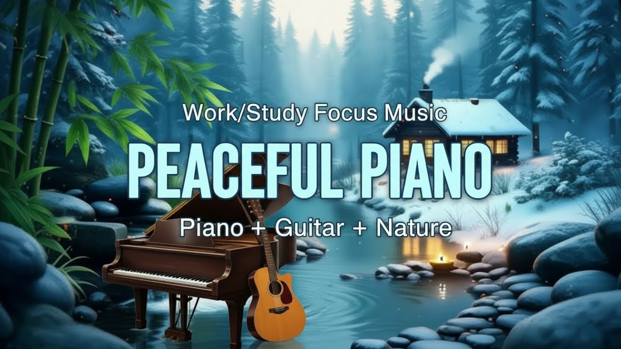 Peaceful Piano & Guitar for Studying ❄️ Cozy Winter Cabin Ambience [Focus Music 2026]