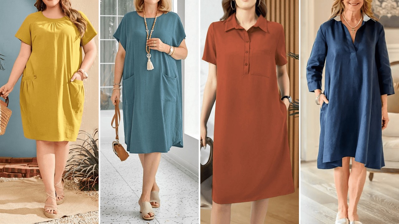 VESTIDOS de MODA para SENHORAS de 50, 60, 70, 80 ANOS - TENDÊNCIAS de MODA 2026 / Lindos Vestidos