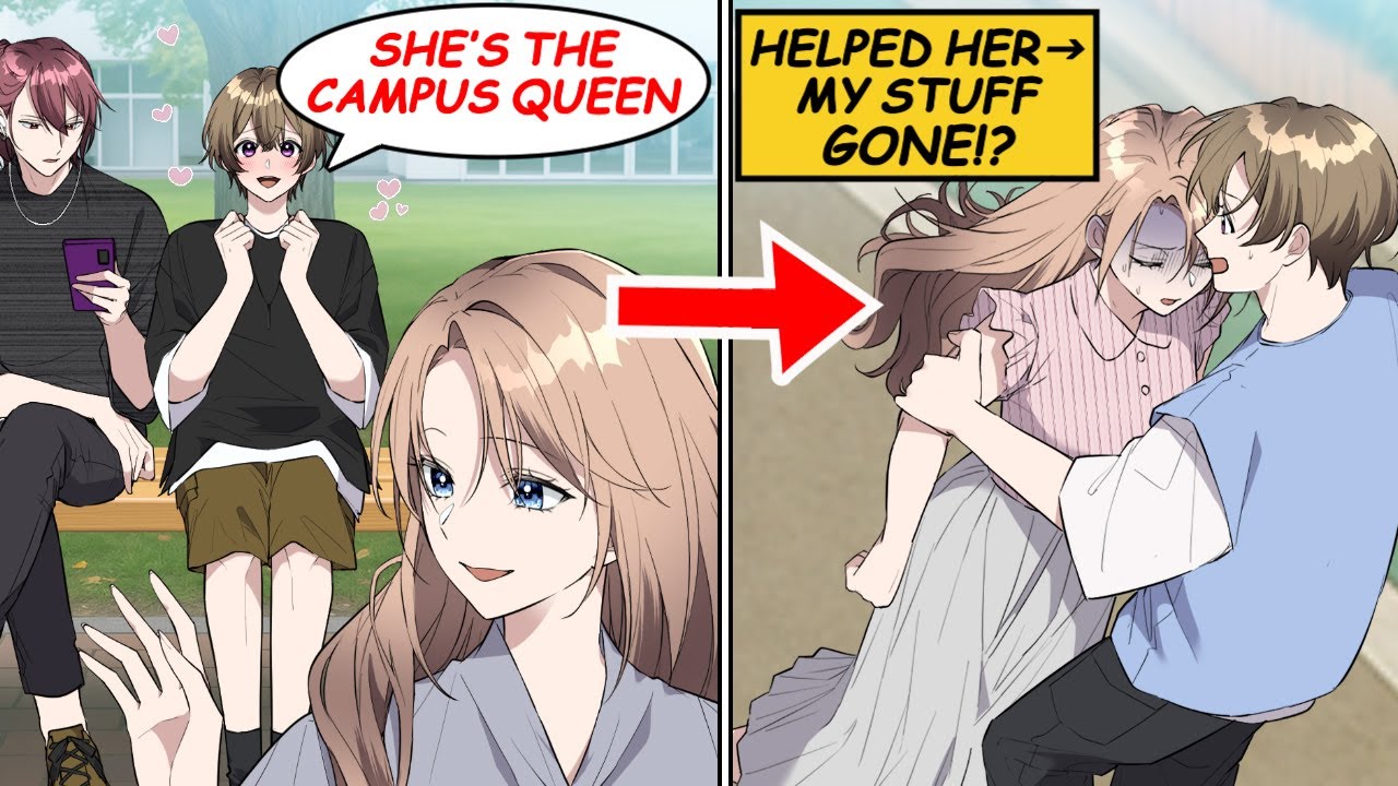 My crush is the campus queen. I saved her—then my stuff kept vanishing… Who’s behind it?! [Manga]