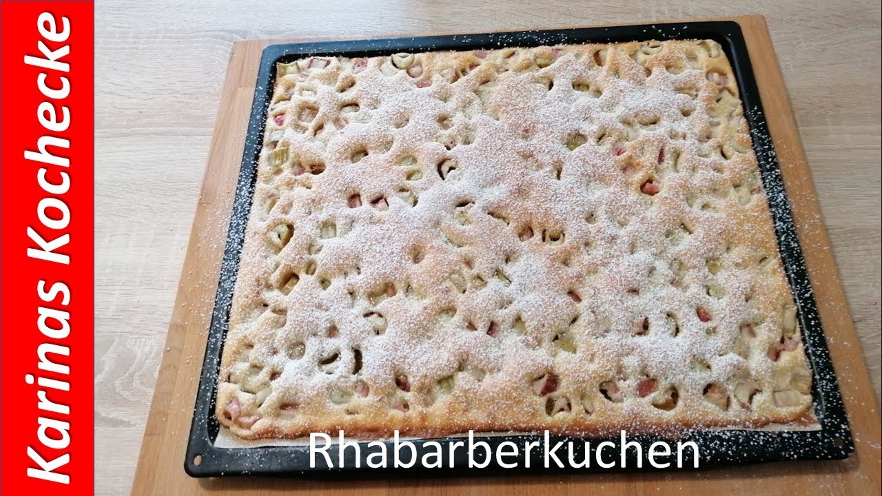 Торт из ревеня из противня / Быстрый пирог