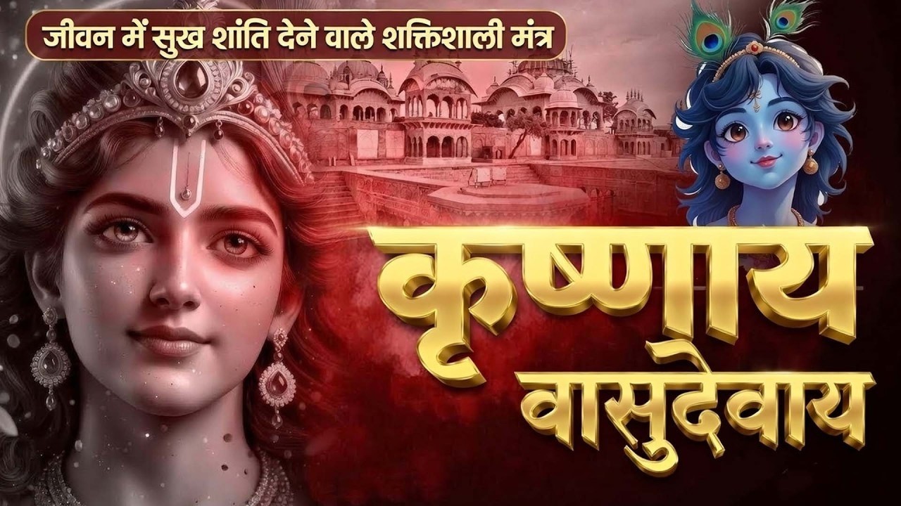 1 HOURS - कृष्ण मंत्र 108 बार | कृष्णाय वासुदेवाय | Krishnaya Vasudevaya | Powerful #krishnabhajan